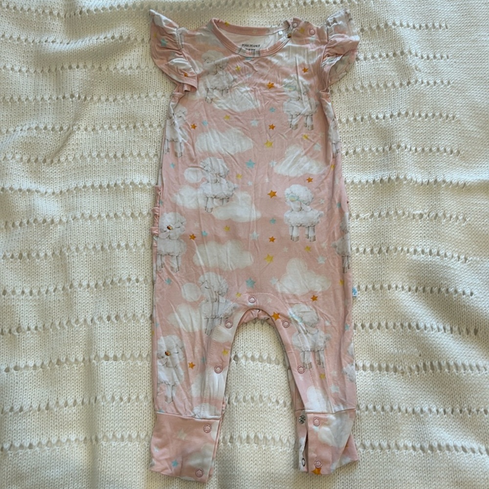 Posh Peanut baby toddler girl flutter sleeve one piece 12-18 Months